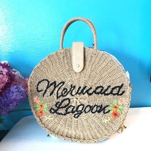 Loungefly Disney Peter Pan Straw Circle Tote